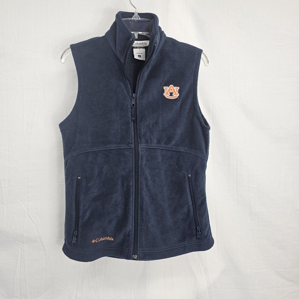Columbia Sportswear Women's Size Small Blue Auburn Vest Zip-Up War Eagle